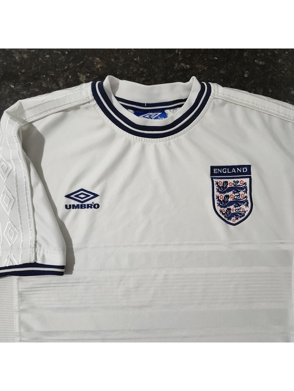 Vintage Umbro England National Team Home Kit Soccer Futbol Jersey Shirt Mens XL